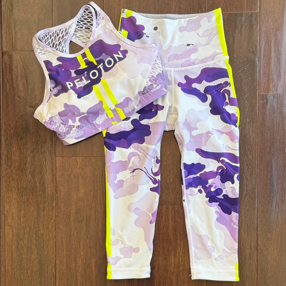 Peloton “With” Camouflage Leggings and Top Set